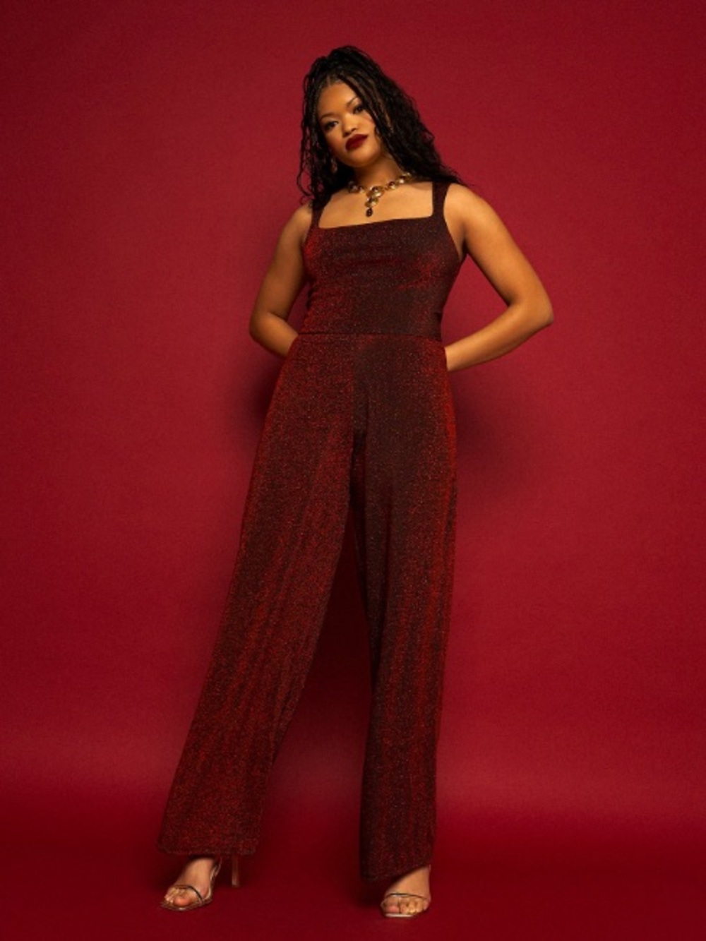 Rebdolls Red Sparkle Jumpsuit